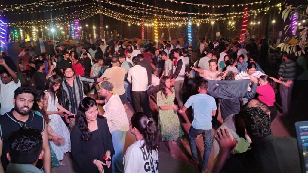 Bonfire and DJ music night at Alibag Beach Camping