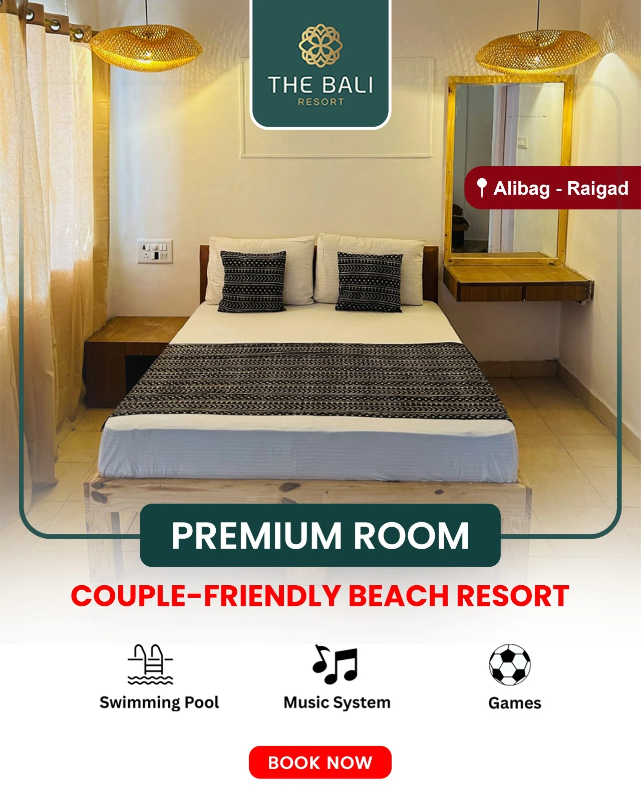 Couple Friendly Beach Resort in Alibag