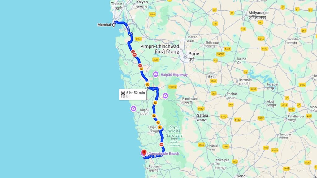 How to Reach Ganpatipule Maharashtra from Mumbai