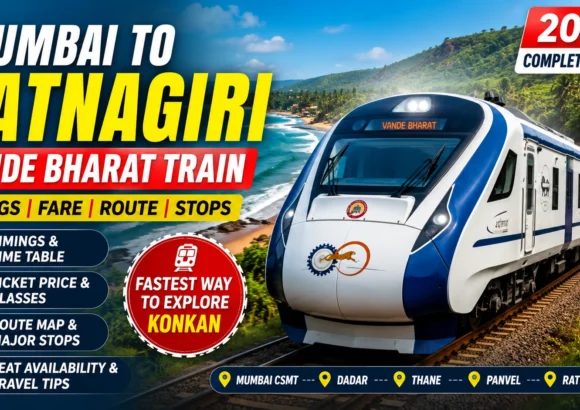 Mumbai to Ratnagiri Vande Bharat Train – Timings, Ticket Price, Route, Stops & Travel Guide (2026)